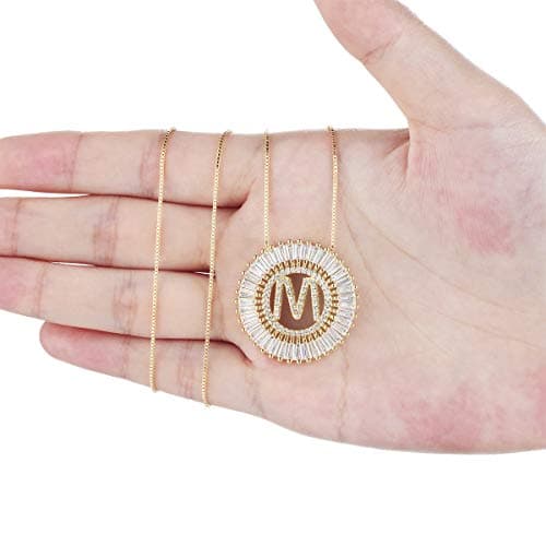 COTTVOTT Women's A-Z Alphabet Pendant Necklace 4 Colors