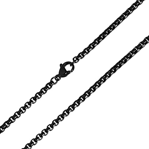 Men's Edforce Stainless Steel Double Layer Cross Pendant Necklace, 24" Chain