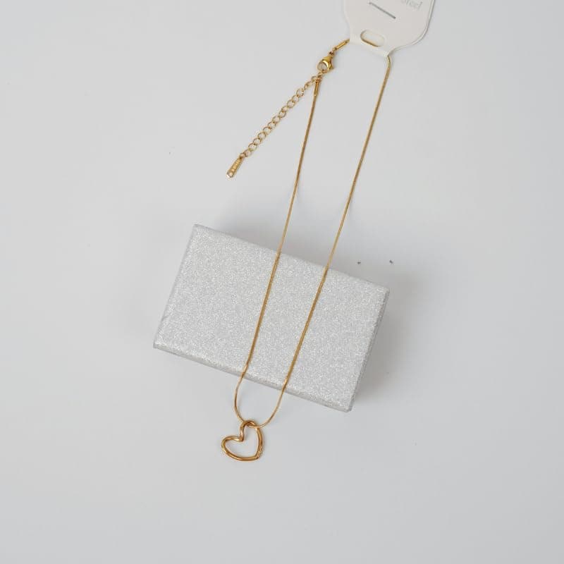 Hypoallergenic Heart Gold I Love You Necklace for Mothers' Birthday