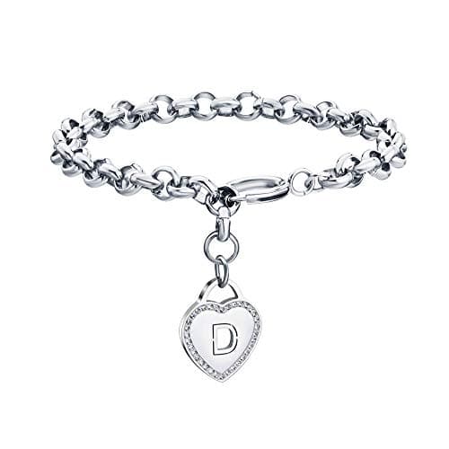 CaleesLLC Personalized Letter Charm Anklet for Women