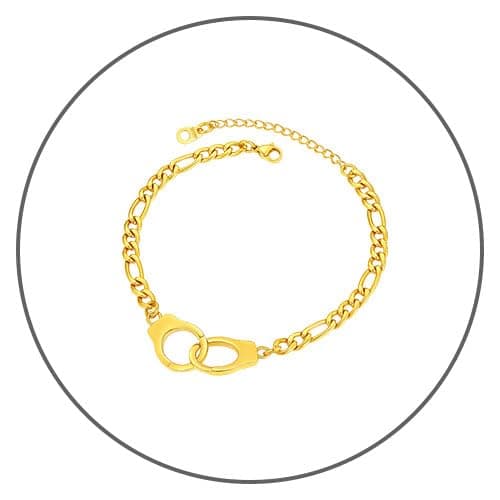 ChainsPro Women's S925 Sterling Silver Adjustable Heart/Moon/Handcuff Anklet, Summer Jewelry Gift Box