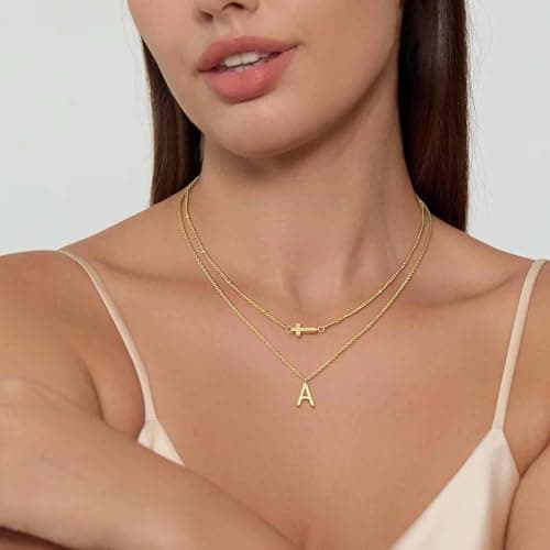 Trendy 14k Gold Plated Cross Choker Necklace for Women