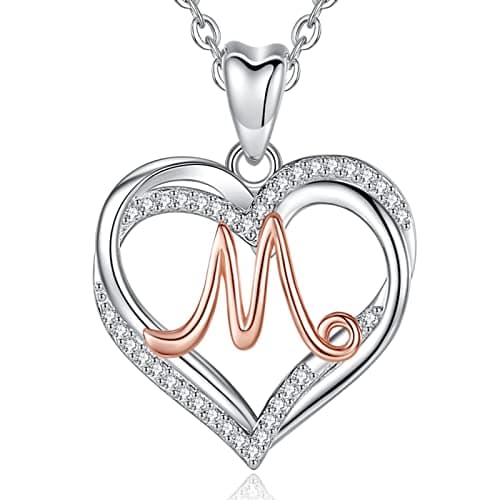 Unique Initial Necklaces for Women & Girls - Personalized Heart Letter Jewelry