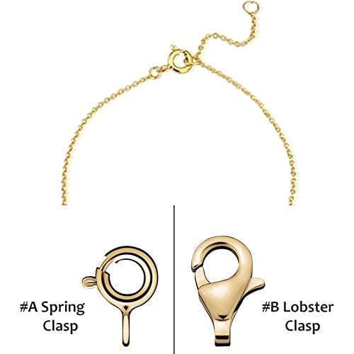 JEWEE 14k Gold Sideways Initial Solitaire Diamond Necklace, Personalized Birthstone Bridesmaid Gift