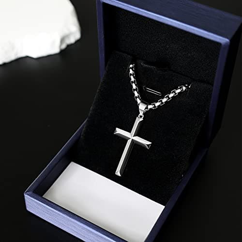 Idemana 925 Sterling Silver & 18K Gold Plated Cross Necklace for All