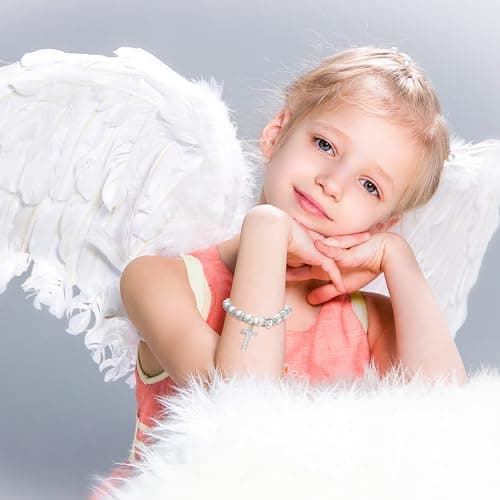 BAYLAY Cross Bracelet & Pearl Initial A-Z for First Communion Girls