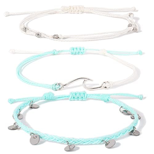 Lynnaneo WaterProof Stainless Steel Coin Anklet Boho Jewelry for Women
