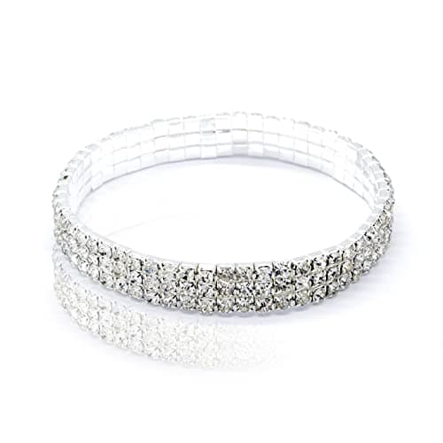 Fesciory Adjustable Silver Rhinestone Anklet Jewelry for Women