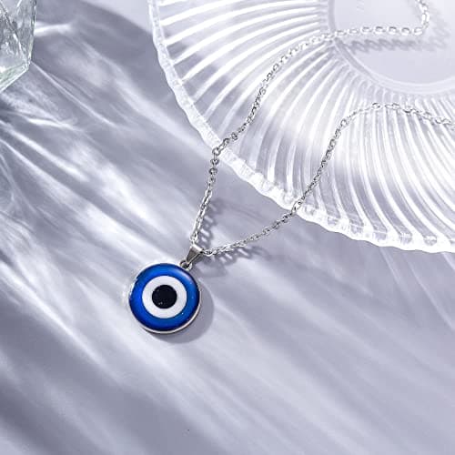 FM42 Temperature Sensing Color-Changing Pendant Necklace with Stainless Steel Chain
