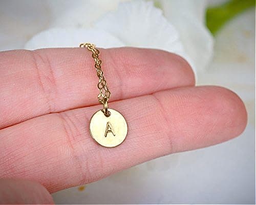 EFYTAL Dainty Gold or Silver Personalized Initial Necklace for Mom