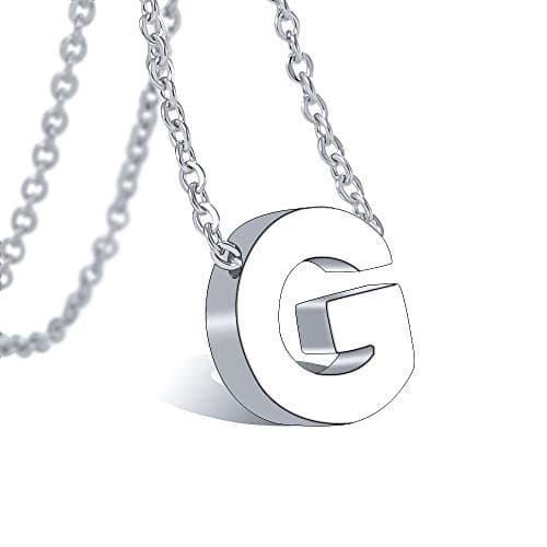 Tarsus Initial Cubic Zirconia Necklace Adjustable Chain 18" + 2"