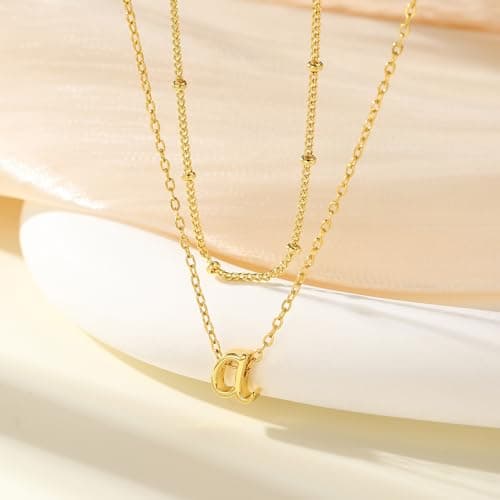 Yoosteel Dainty Gold/Silver Initial Necklaces for Women & Teen Girls