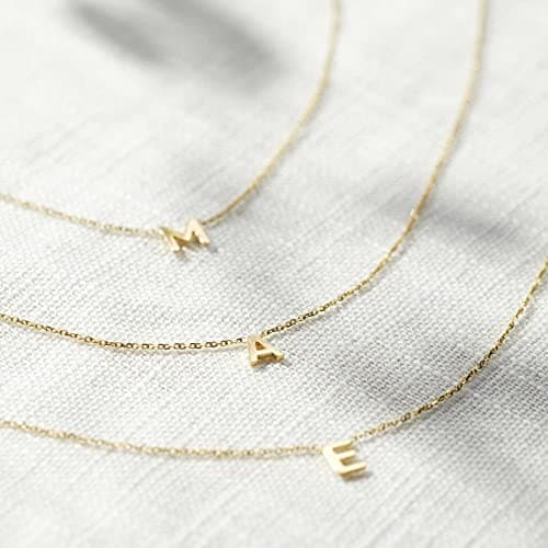 Hayopi Gold Plated Personalized Initial Choker Necklace for Women