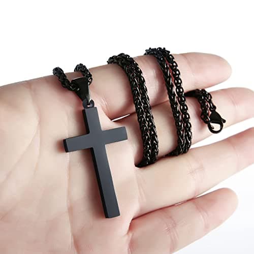 Stainless Steel Cross Pendant Necklace 16-24 Inches Religious Gift