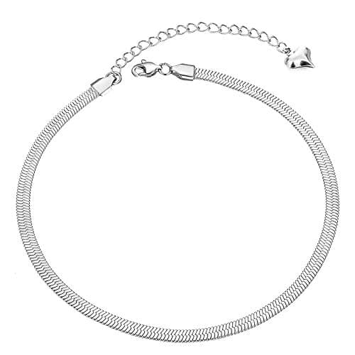 LANDOOK 14K Gold Plated Snake Chain Anklet for Women
