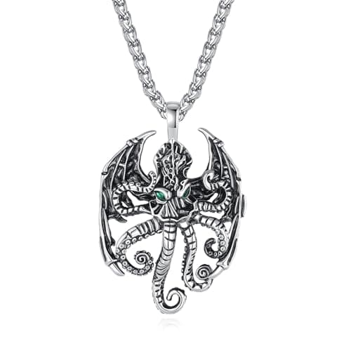 YAMI Angel Wings Dragon Pendant 316 Stainless Steel Necklace