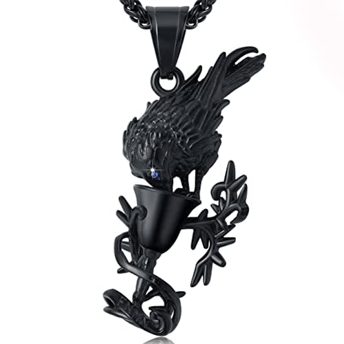 YAMI Angel Wings Dragon Pendant 316 Stainless Steel Necklace