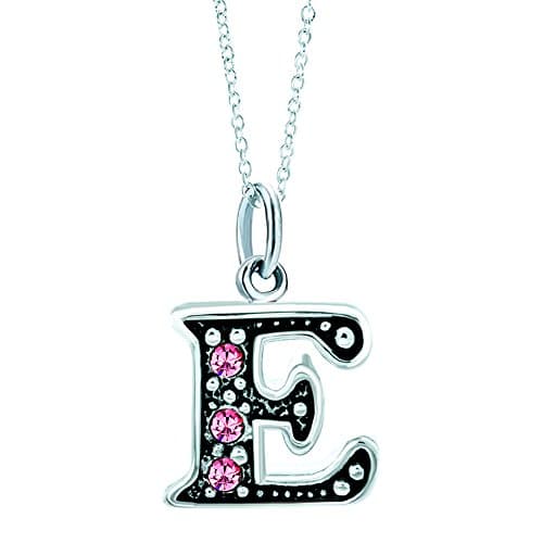 LovelyJewelry Pink Alphabet A-Z Initial Bead Necklace Pendant
