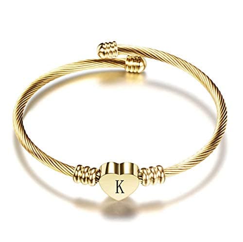 Personalized Initial Cuff Bracelets for Women