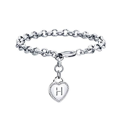 CaleesLLC Personalized Letter Charm Anklet for Women