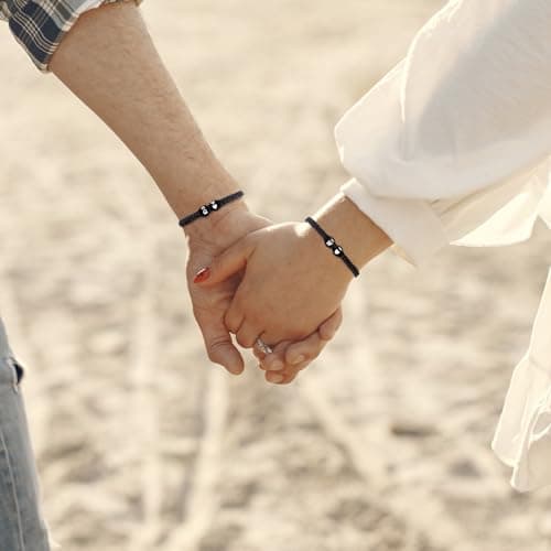 Couples Initial Bracelet for Men & Women: Personalized Gift for Bf & Gf