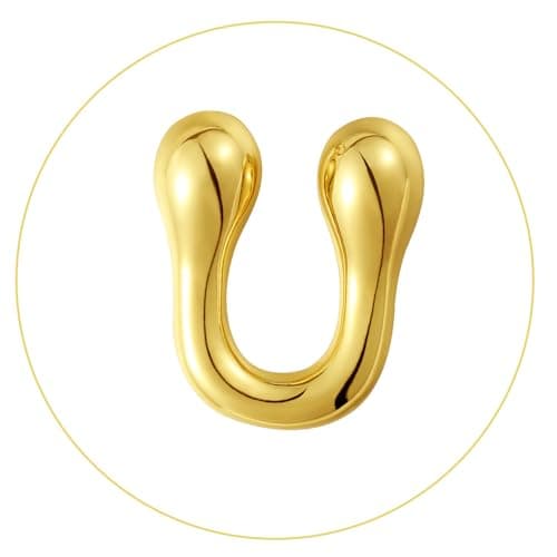 KissYan 14K Gold Plated Beaded Initial Bracelets A-Z Dainty Jewelry