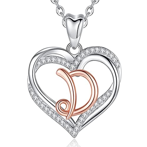 Unique Initial Necklaces for Women & Girls - Personalized Heart Letter Jewelry