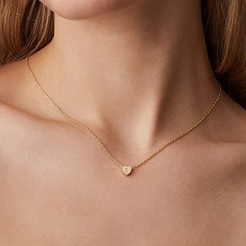 PavoI 14K Gold Plated Tiny Heart Necklace | Personalized Choker for Women
