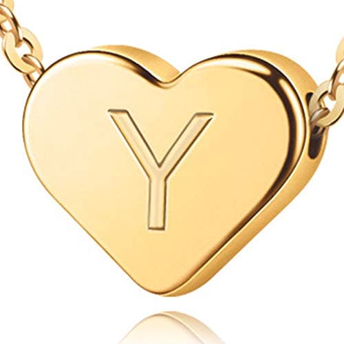14K Gold Plated Heart Pendant Letter Necklace - Mum's Mothers Day Gift