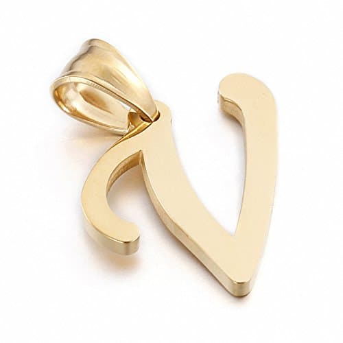 Kalapure Initial Charms Gold Pendant 14k Gold Letter Charms for Men & Women