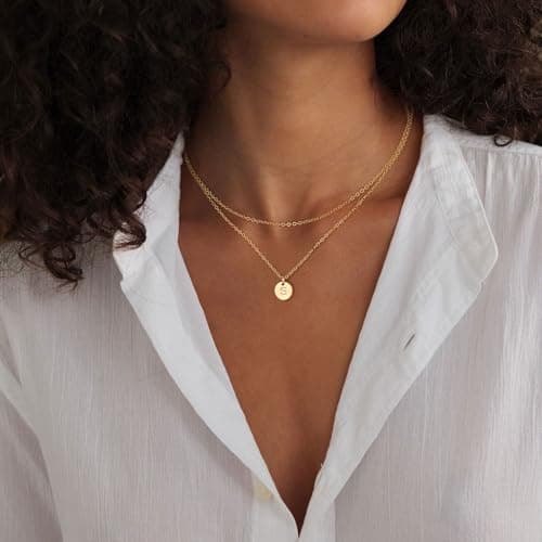 Ursteel Personalized Initial Necklaces for Women