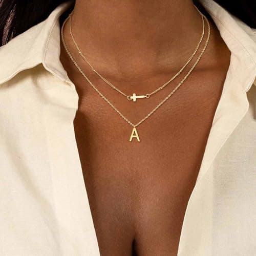 Trendy 14k Gold Plated Cross Choker Necklace for Women