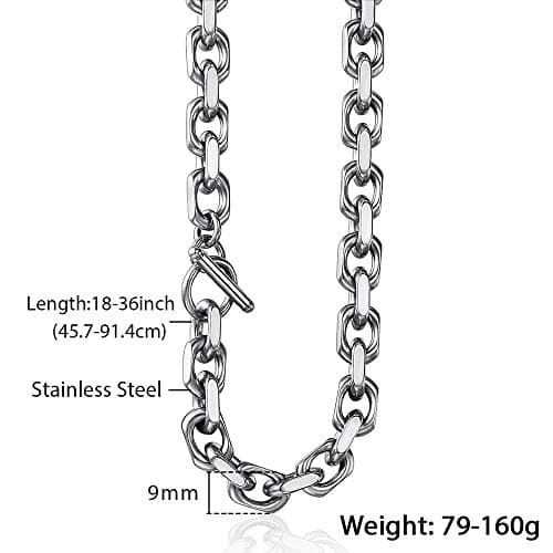 Trendsmax Stainless Steel Necklace - 18-26 inch Rolo Link Chain