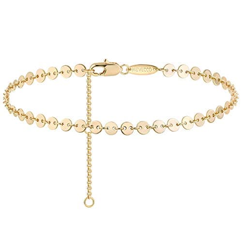 MEVECCO Gold Plated Dainty Anklet for Women Boho Beach Jewelry
