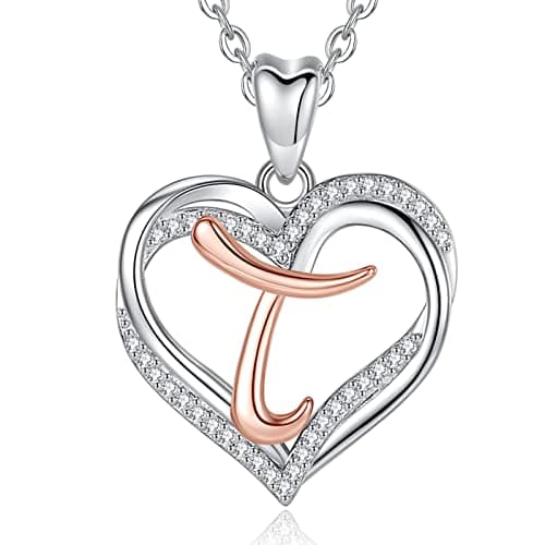 Unique Initial Necklaces for Women & Girls - Personalized Heart Letter Jewelry