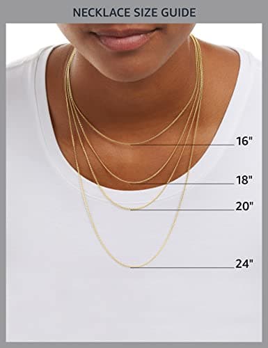Amazon Essentials 14k Gold-Filled Letter Charm Pendant Necklace