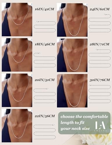 Lolis Silver Hypoallergenic Snake Chain Necklace - 1mm Thin & Strong, 16-30 Inch