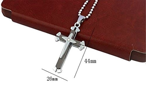 Brave Tour Men's Titanium Steel Cross Necklace