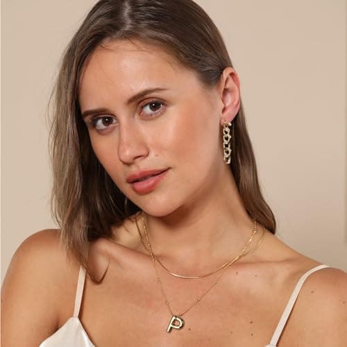 LUCA SMITH Dainty Balloon Alphabet Pendant Necklaces for Women