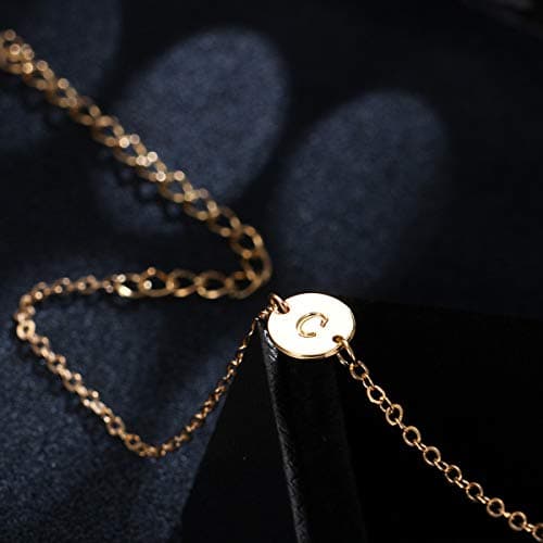 MOMOL Initial Charm 18K Gold Plated Bracelet for Women