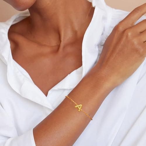 Gold Plated Balloon Letter Necklace A-Z for Women