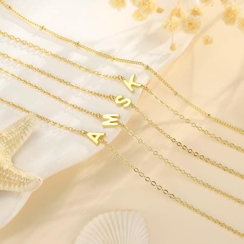Gold Plated Initial A-Z Letter Bracelets for Women Gift
