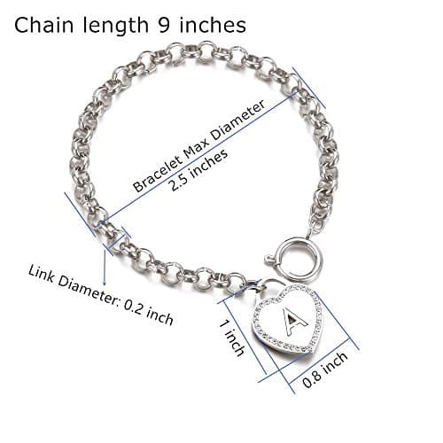 CaleesLLC Personalized Letter Charm Anklet for Women