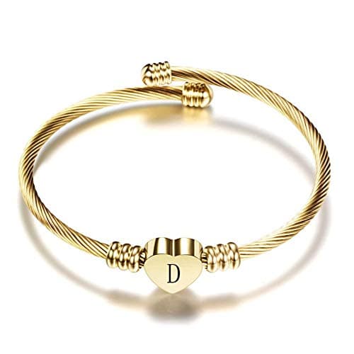 Personalized Initial Cuff Bracelets for Women