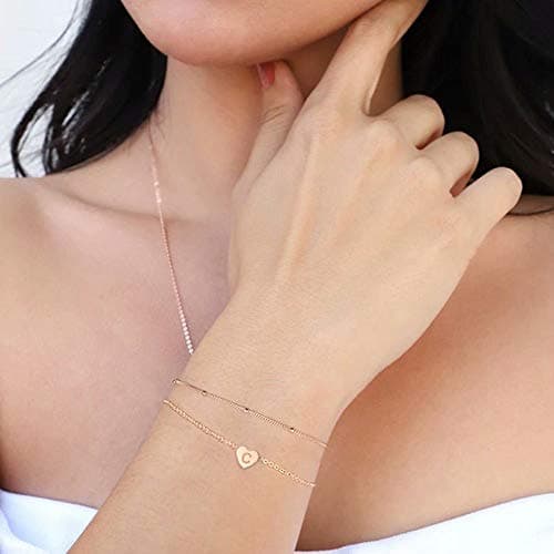 Turandoss Personalized Initial Bracelets for Women and Girls
