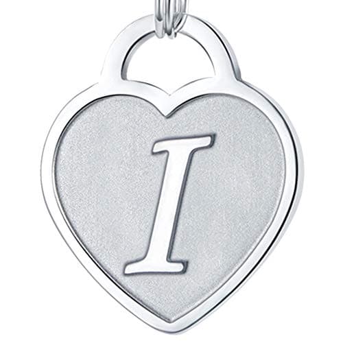 Stainless Steel Engraved Heart Initial Bracelet - Birthday Christmas Gift for Women & Teen Girls