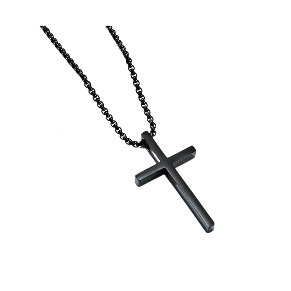 Stainless Steel Cross Pendant Necklace for Boys and Teens