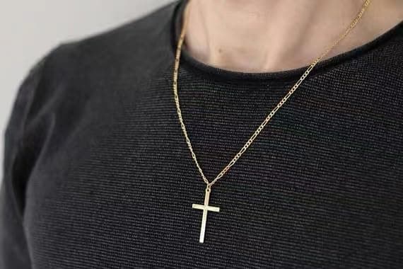 Stainless Steel Cross Necklace for MenSilver Cross Pendant Gifts