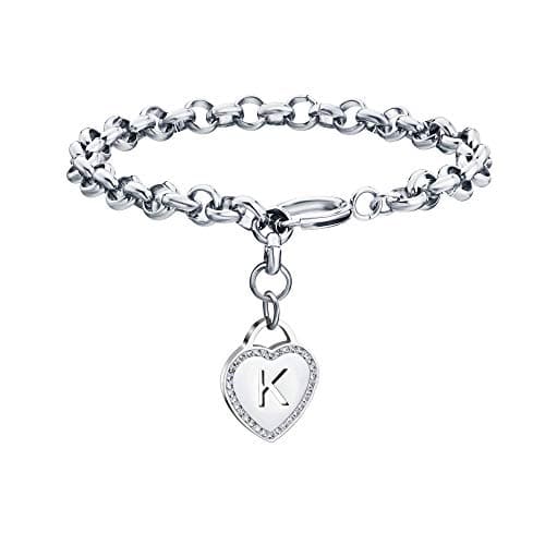 CaleesLLC Personalized Letter Charm Anklet for Women