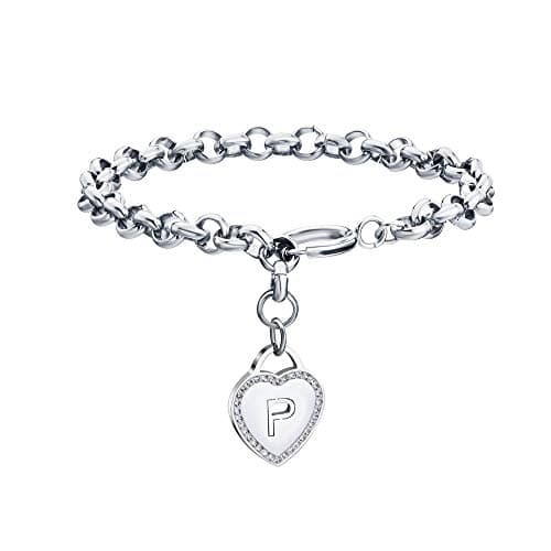 CaleesLLC Personalized Letter Charm Anklet for Women